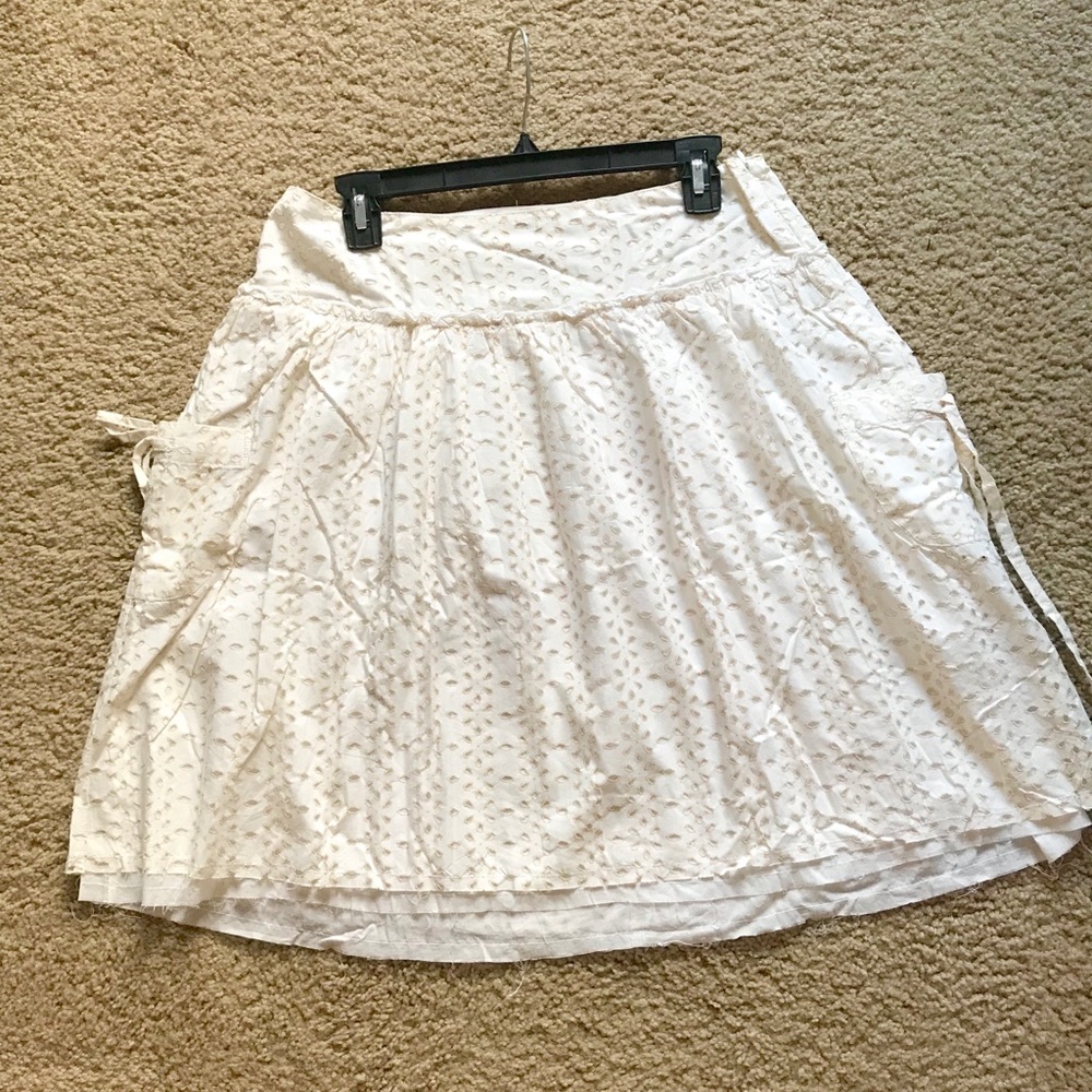 White eyelet skirt